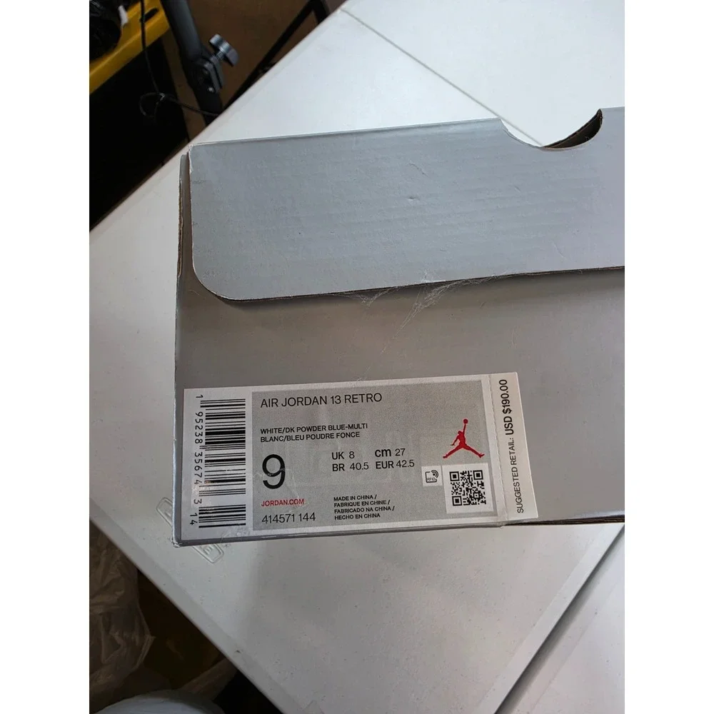 Size-9 Jordan Air Jordan 7 Retro Flint Men's White/Black/Purple CU9307-100 VNDS